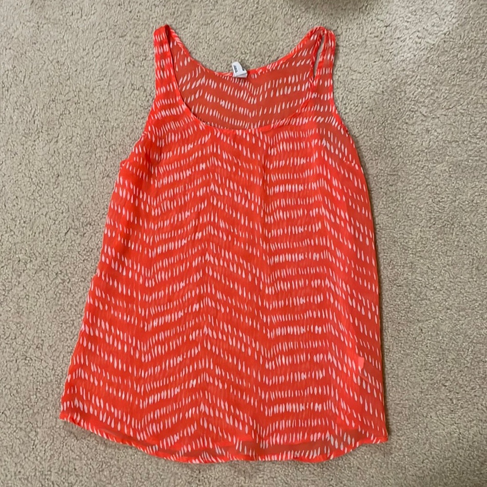 ORANGE SHEER TANK TOP